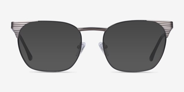 Soulist Black Silver MetalEyeglass Frames from EyeBuyDirect, with Tinted Lenses