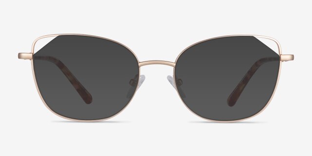 Moment Gold MetalEyeglass Frames from EyeBuyDirect, with Tinted Lenses