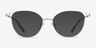 Trance Silver MetalEyeglass Frames from EyeBuyDirect, with Tinted Lenses