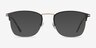 Poppy Black Gold MetalEyeglass Frames from EyeBuyDirect, with Tinted Lenses