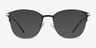 Disperse Noir MétalMontures de lunettes de vue d'EyeBuyDirect, Avec des Verres Teintés