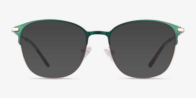 Disperse Green MetalEyeglass Frames from EyeBuyDirect, with Tinted Lenses