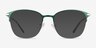 Disperse Green MetalEyeglass Frames from EyeBuyDirect, with Tinted Lenses