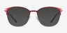 Disperse Red MetalEyeglass Frames from EyeBuyDirect, with Tinted Lenses
