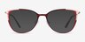 Garance Red & Gold MetalEyeglass Frames from EyeBuyDirect, with Tinted Lenses