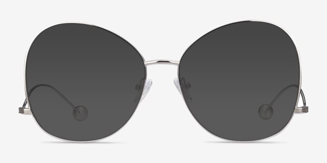 Renata Silver MetalEyeglass Frames from EyeBuyDirect, with Tinted Lenses