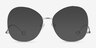 Renata Silver MetalEyeglass Frames from EyeBuyDirect, with Tinted Lenses