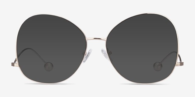 Renata Gold MetalEyeglass Frames from EyeBuyDirect, with Tinted Lenses