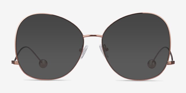 Renata Rose Gold MetalEyeglass Frames from EyeBuyDirect, with Tinted Lenses