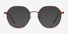 Sylvie Red MetalEyeglass Frames from EyeBuyDirect, with Tinted Lenses