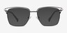 Hewitt Black Gold MetalEyeglass Frames from EyeBuyDirect, with Tinted Lenses