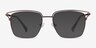 Hewitt Coffe MetalEyeglass Frames from EyeBuyDirect, with Tinted Lenses