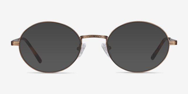 Equinox Bronze MetalEyeglass Frames from EyeBuyDirect, with Tinted Lenses