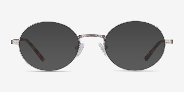 Equinox Gunmetal MetalEyeglass Frames from EyeBuyDirect, with Tinted Lenses