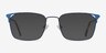 Emett Bleu MétalMontures de lunettes de vue d'EyeBuyDirect, Avec des Verres Teintés