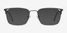 Emett Noir MétalMontures de lunettes de vue d'EyeBuyDirect, Avec des Verres Teintés