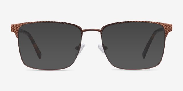 Capra Bronze Acetate-metalMontures de lunettes de vue d'EyeBuyDirect, Avec des Verres Teintés