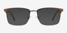 Capra Bronze Acetate-metalMontures de lunettes de vue d'EyeBuyDirect, Avec des Verres Teintés