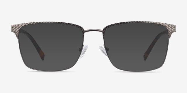 Capra Gunmetal Acetate-metalEyeglass Frames from EyeBuyDirect, with Tinted Lenses
