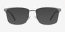 Capra Gunmetal Acetate-metalEyeglass Frames from EyeBuyDirect, with Tinted Lenses