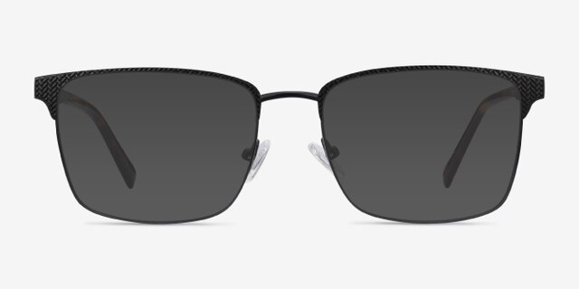 Capra Noir Acetate-metalMontures de lunettes de vue d'EyeBuyDirect, Avec des Verres Teintés