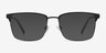 Capra Noir Acetate-metalMontures de lunettes de vue d'EyeBuyDirect, Avec des Verres Teintés