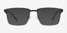 Douglas Blue MetalEyeglass Frames from EyeBuyDirect, with Tinted Lenses