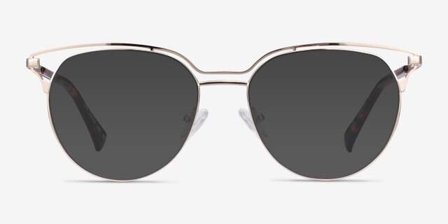 Gia Gold MetalEyeglass Frames from EyeBuyDirect, with Tinted Lenses