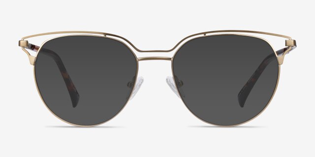 Gia Bronze MetalEyeglass Frames from EyeBuyDirect, with Tinted Lenses