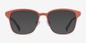 Intense Coral & Tortoise Acetate-metalEyeglass Frames from EyeBuyDirect, with Tinted Lenses