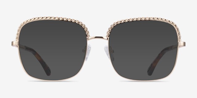 Astoria Gold MetalEyeglass Frames from EyeBuyDirect, with Tinted Lenses