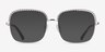 Astoria Argenté MétalMontures de lunettes de vue d'EyeBuyDirect, Avec des Verres Teintés