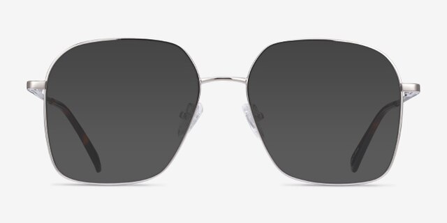 Roman Argenté MétalMontures de lunettes de vue d'EyeBuyDirect, Avec des Verres Teintés