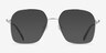 Roman Argenté MétalMontures de lunettes de vue d'EyeBuyDirect, Avec des Verres Teintés