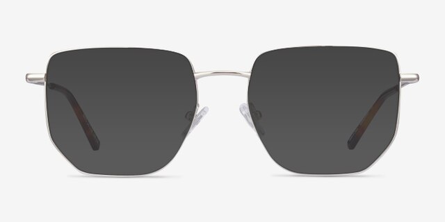 Rhys Argenté MétalMontures de lunettes de vue d'EyeBuyDirect, Avec des Verres Teintés