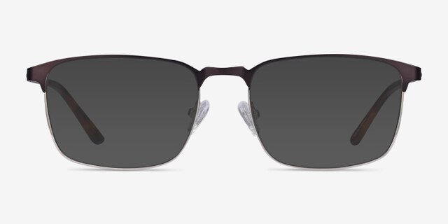 Oswald Matte Black MetalEyeglass Frames from EyeBuyDirect, with Tinted Lenses