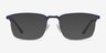Oswald Navy MetalEyeglass Frames from EyeBuyDirect, with Tinted Lenses