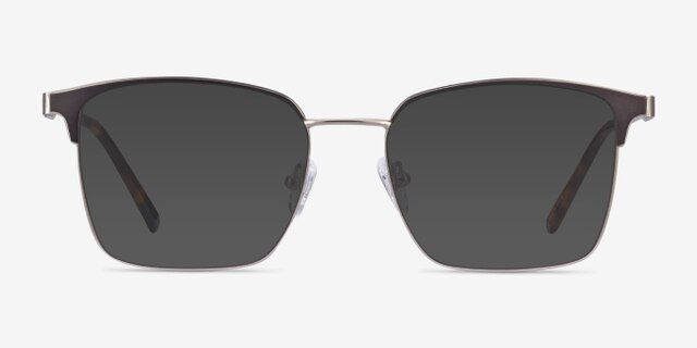 Demy Silver & Black MetalEyeglass Frames from EyeBuyDirect, with Tinted Lenses
