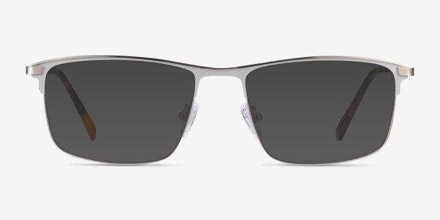 Harrison Silver MetalEyeglass Frames from EyeBuyDirect, with Tinted Lenses