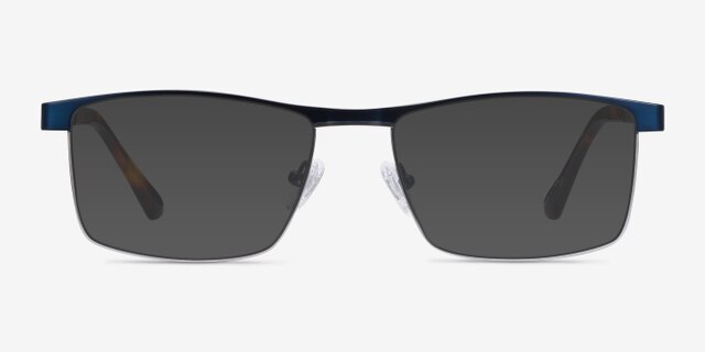 Julian Bleu MétalMontures de lunettes de vue d'EyeBuyDirect, Avec des Verres Teintés