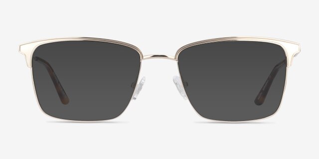 Nathaniel Gold MetalEyeglass Frames from EyeBuyDirect, with Tinted Lenses