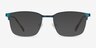 Leopold Navy MetalEyeglass Frames from EyeBuyDirect, with Tinted Lenses