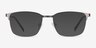 Leopold Gunmetal MétalMontures de lunettes de vue d'EyeBuyDirect, Avec des Verres Teintés