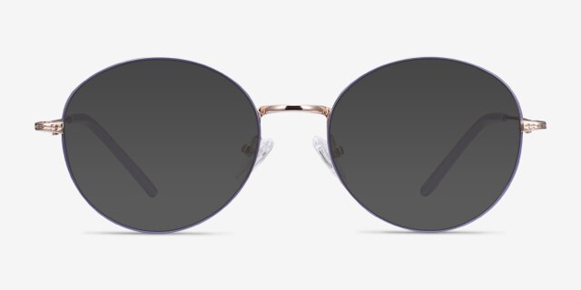 Arbus Purple & Gold MetalEyeglass Frames from EyeBuyDirect, with Tinted Lenses