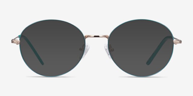 Arbus Green & Gold MetalEyeglass Frames from EyeBuyDirect, with Tinted Lenses