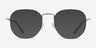 Ethan Navy & Silver MetalEyeglass Frames from EyeBuyDirect, with Tinted Lenses