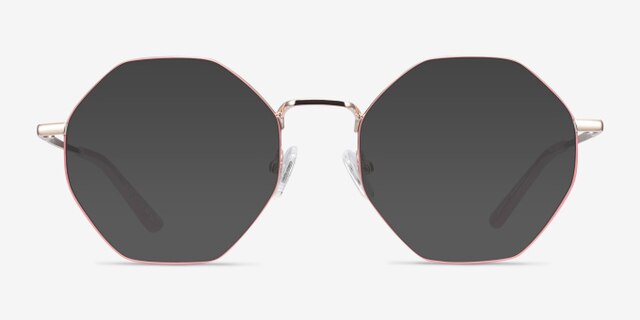 Altar Pink & Gold MetalEyeglass Frames from EyeBuyDirect, with Tinted Lenses