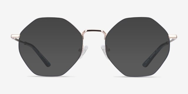 Altar Navy & Gold MetalEyeglass Frames from EyeBuyDirect, with Tinted Lenses