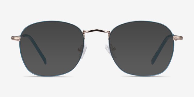 Keith Green & Gold MetalEyeglass Frames from EyeBuyDirect, with Tinted Lenses