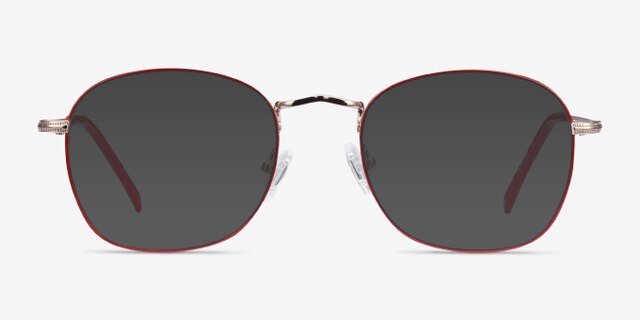 Keith Red & Gold MétalMontures de lunettes de vue d'EyeBuyDirect, Avec des Verres Teintés